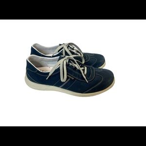 Mephisto Match Blue Suede Walking Shoes Sneakers US 8.5 Runoff Airjet System